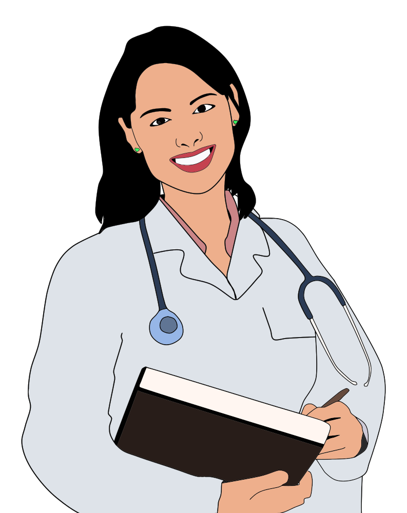 Onlinelabels Clip Art Young Female Doctor